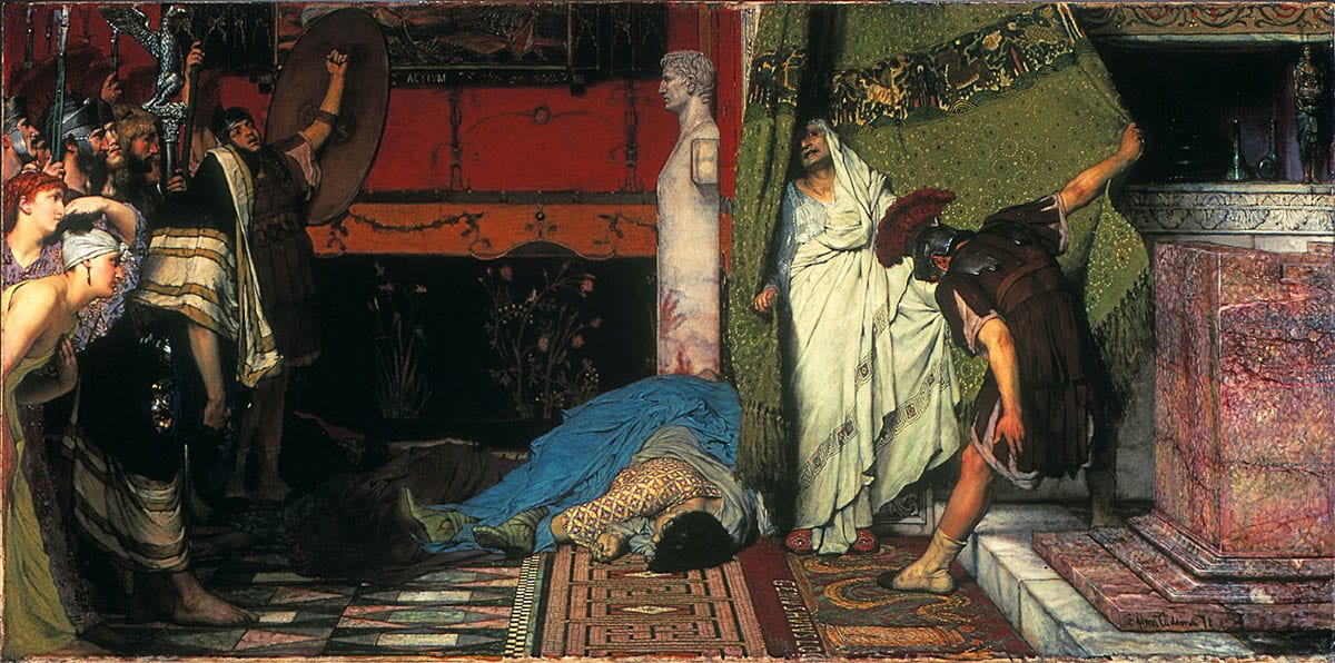 a roman emperor painting sir lawrence alma-tadema