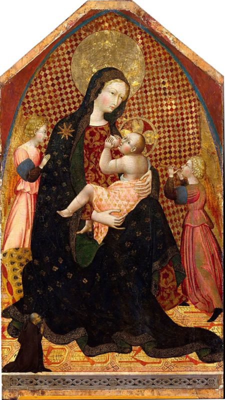 madonna child two angels donor giovanni di paolo