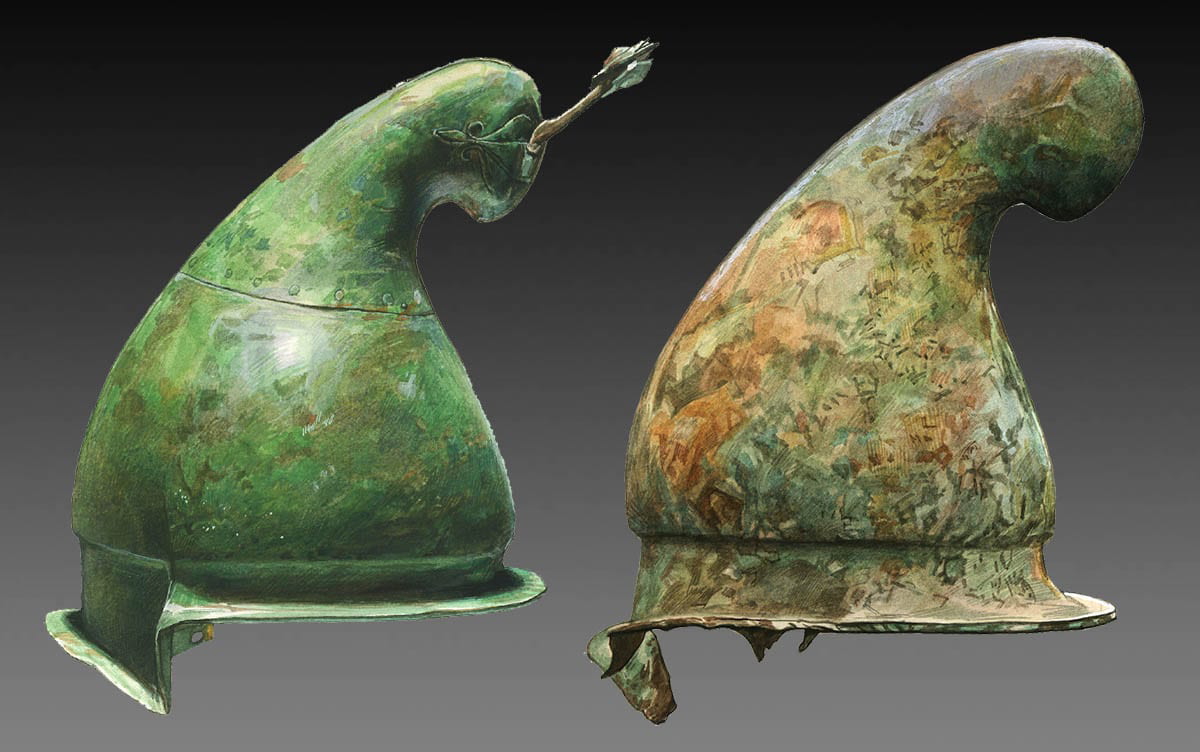ancient greek phrygian helmet