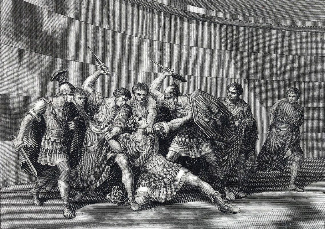 assassination of caligula raffaele persichini painting