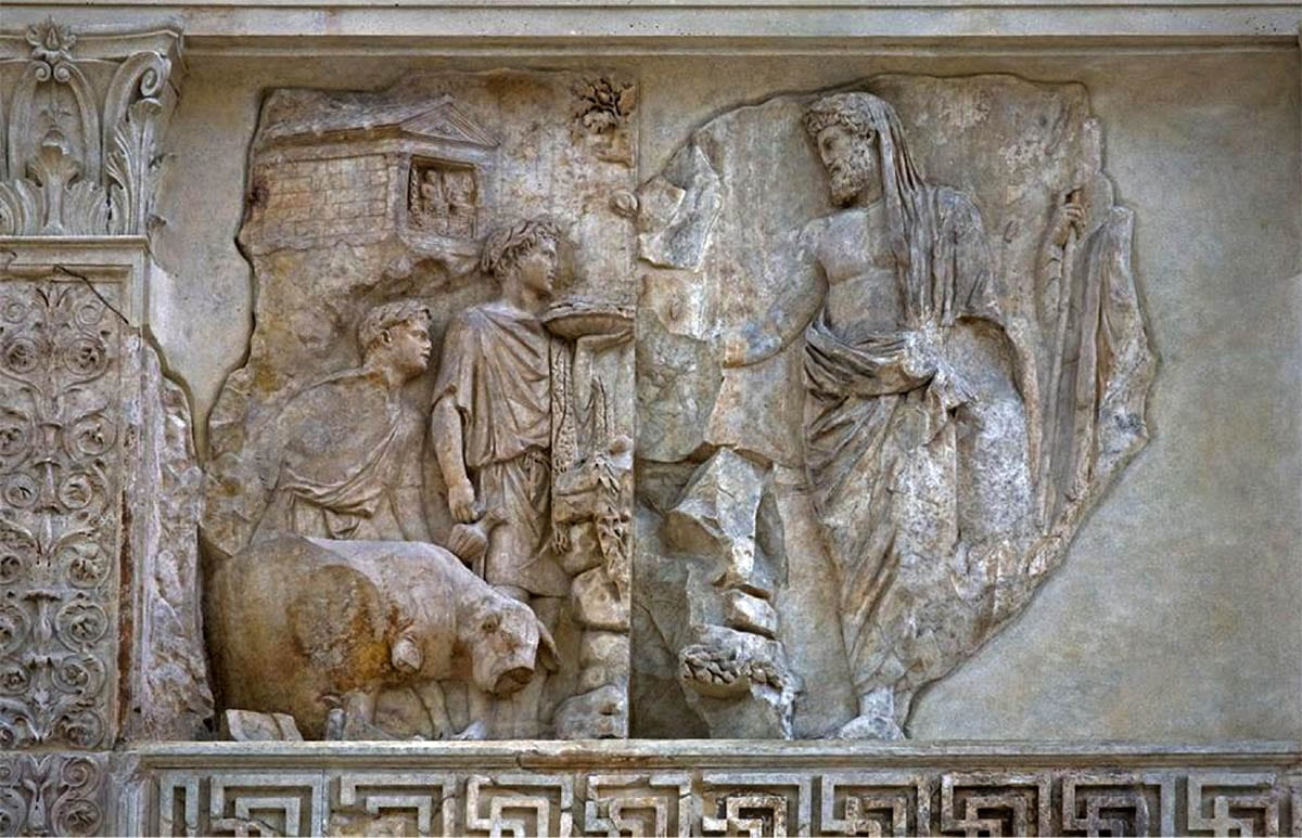 ara pacis aeneas sacrifices relief