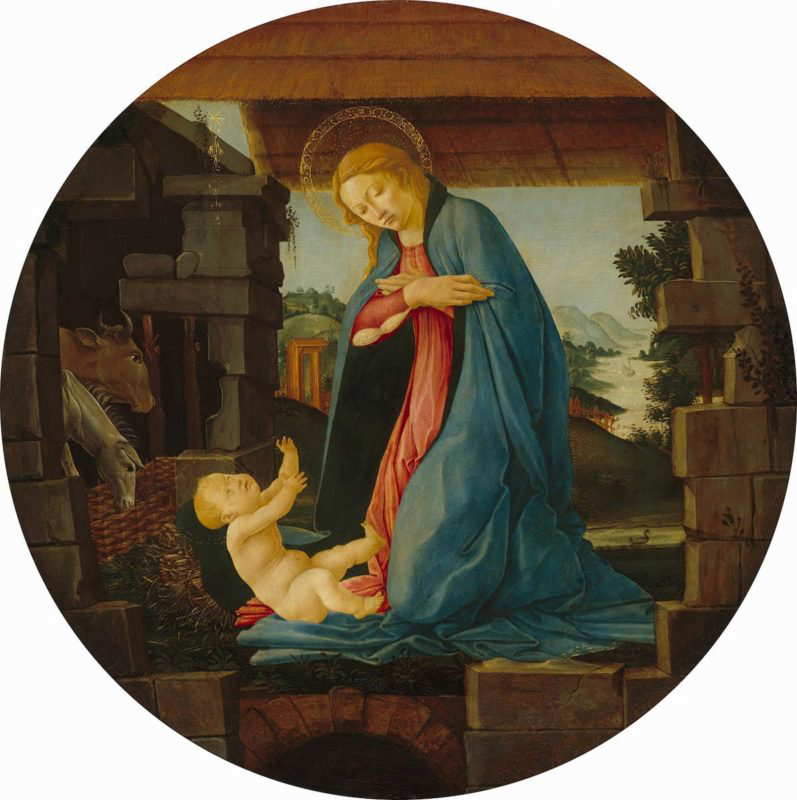 virgin adoring the child sandro botticelli