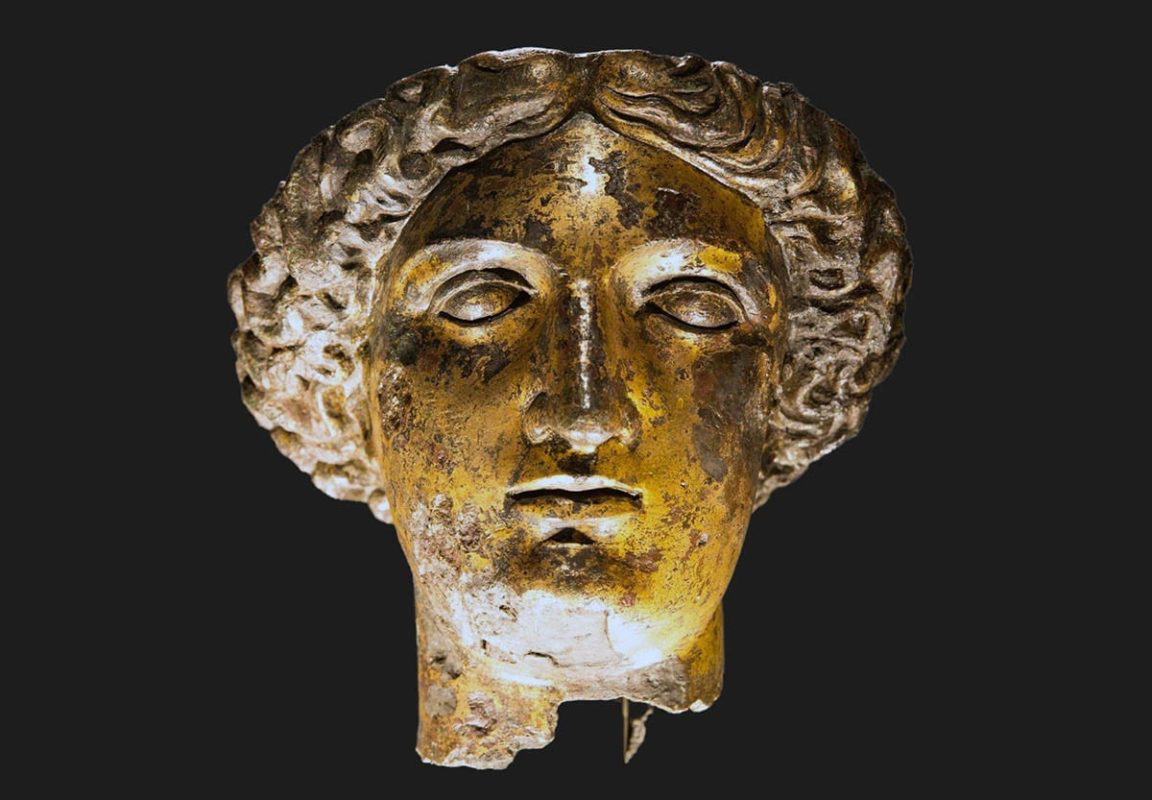 gilt bronze head sulis minerva