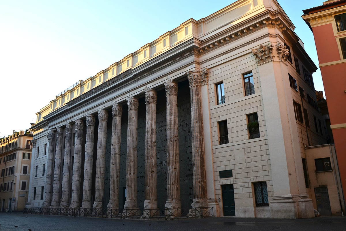 temple deified hadrian campus martius rome