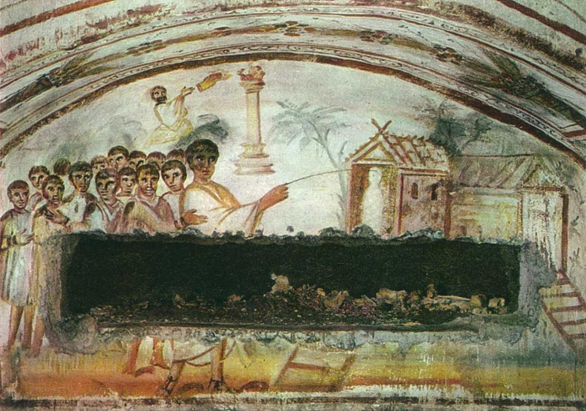 catacomb painting raising of lazarus