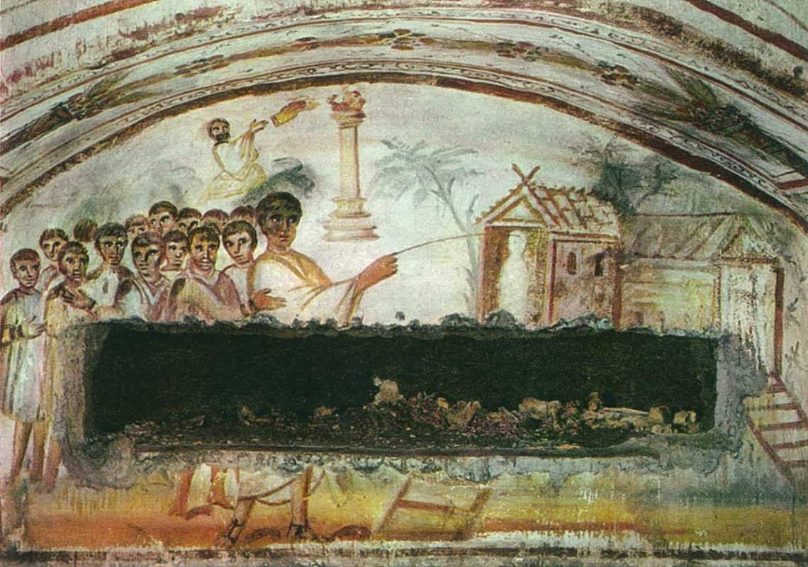 catacomb painting raising of lazarus