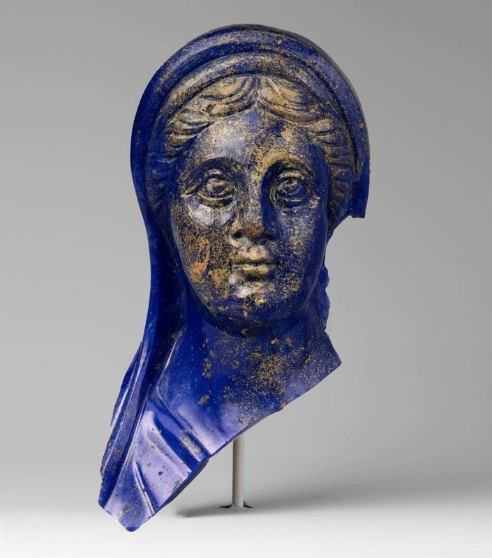 glass portrait juno head