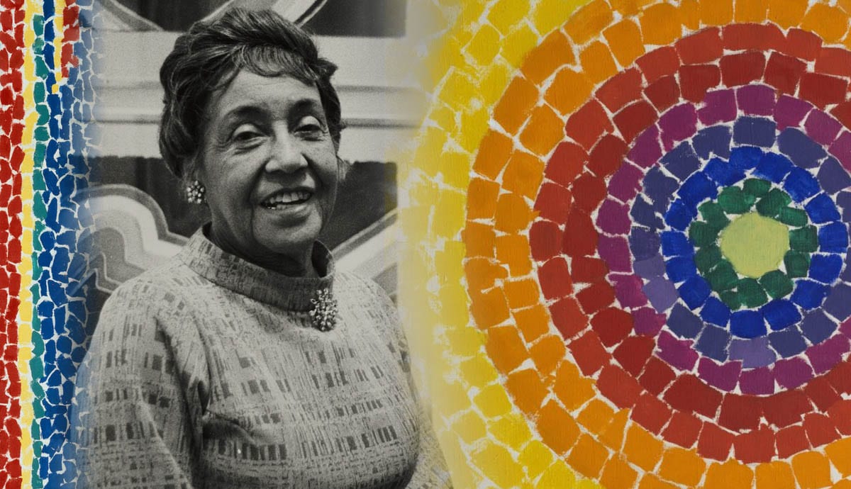 alma thomas abstract mosaic paintings