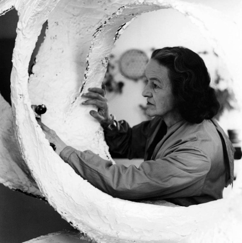 barbara hepworth oval form plaster