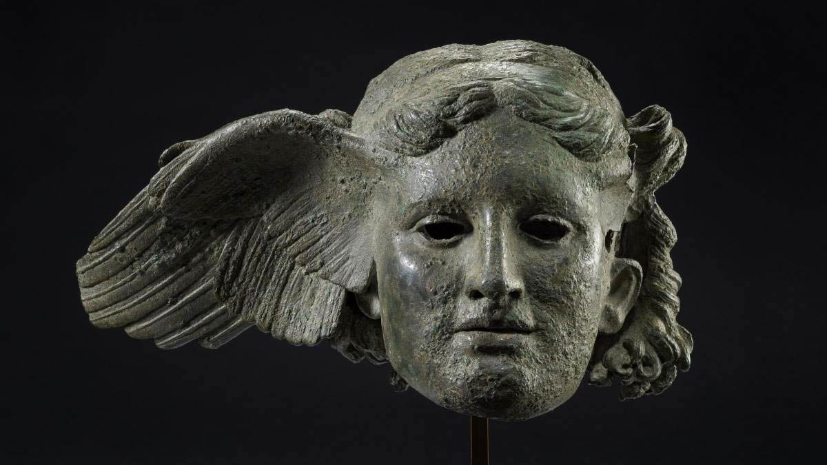 bronze head hypnos statue