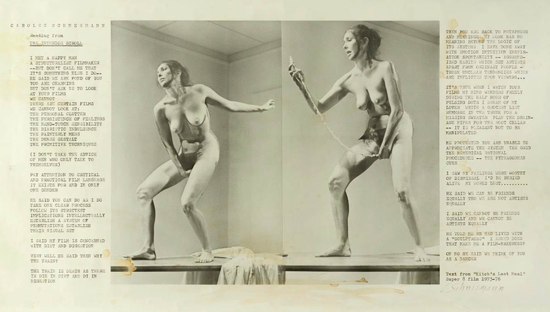 carolee schneeman interior scroll
