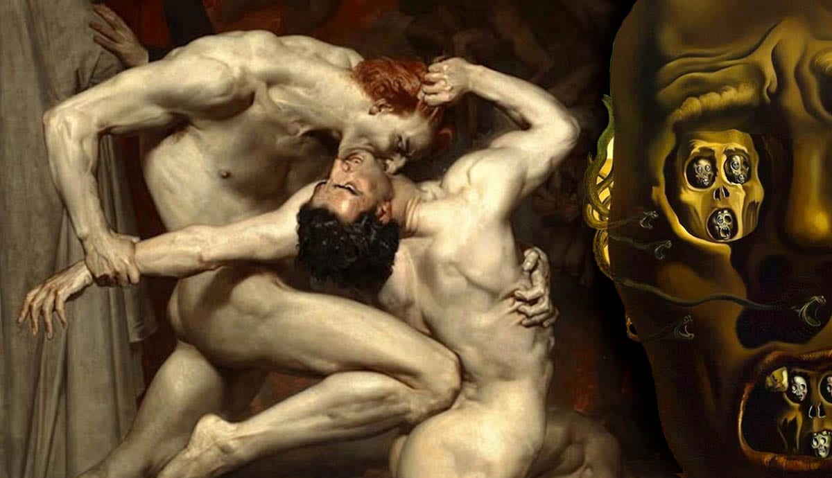 scary painting dante virgil