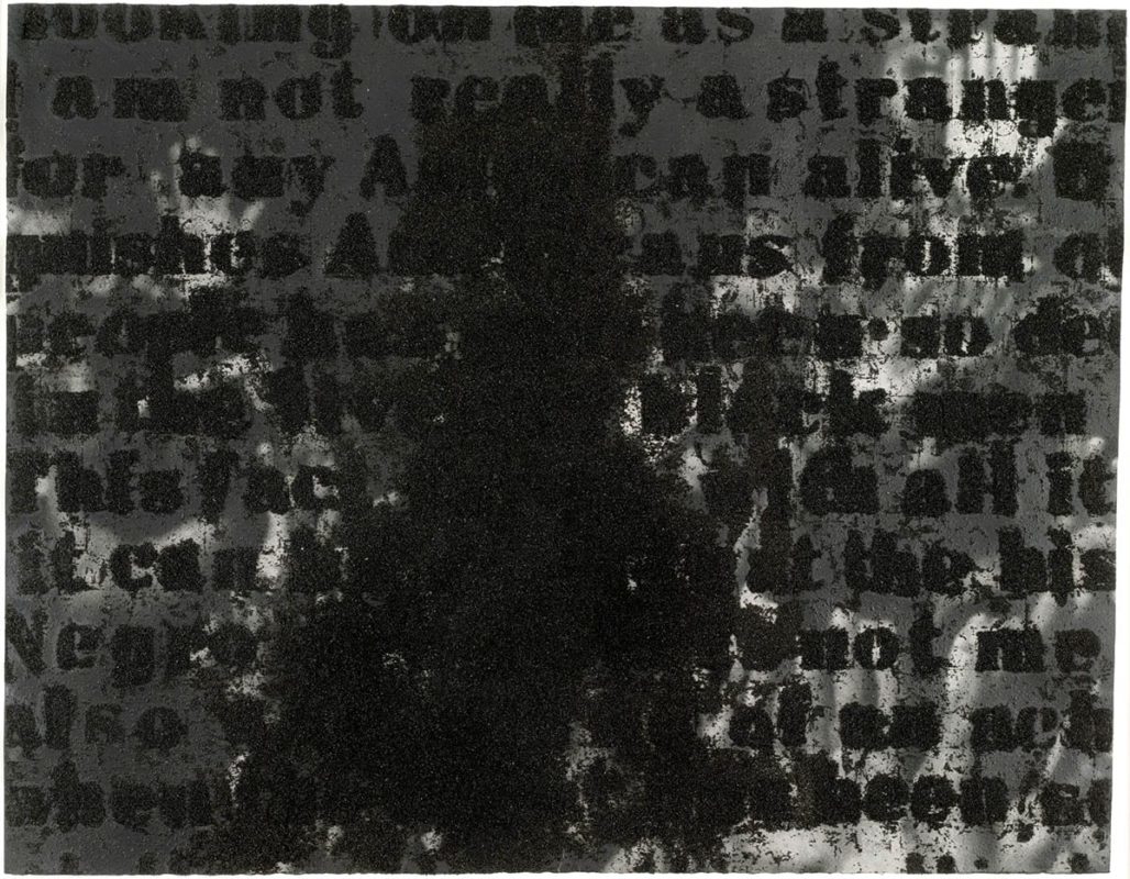 untitled strange in village glenn ligon