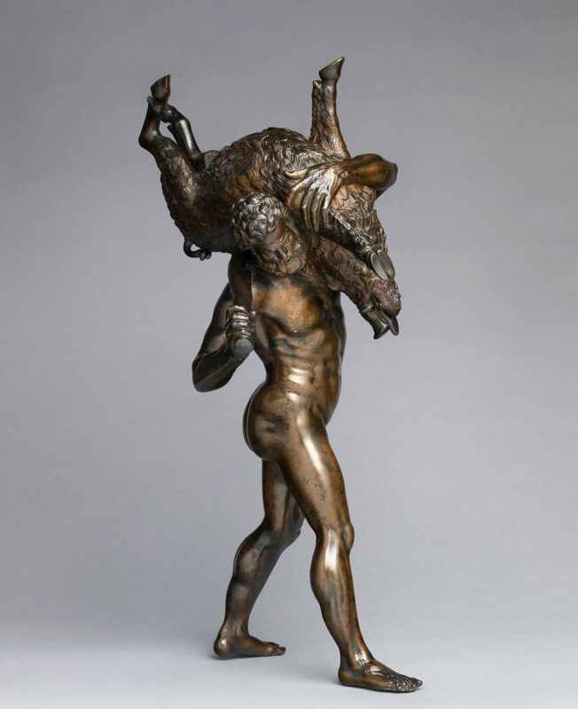 hercules carrying erymanthian boar