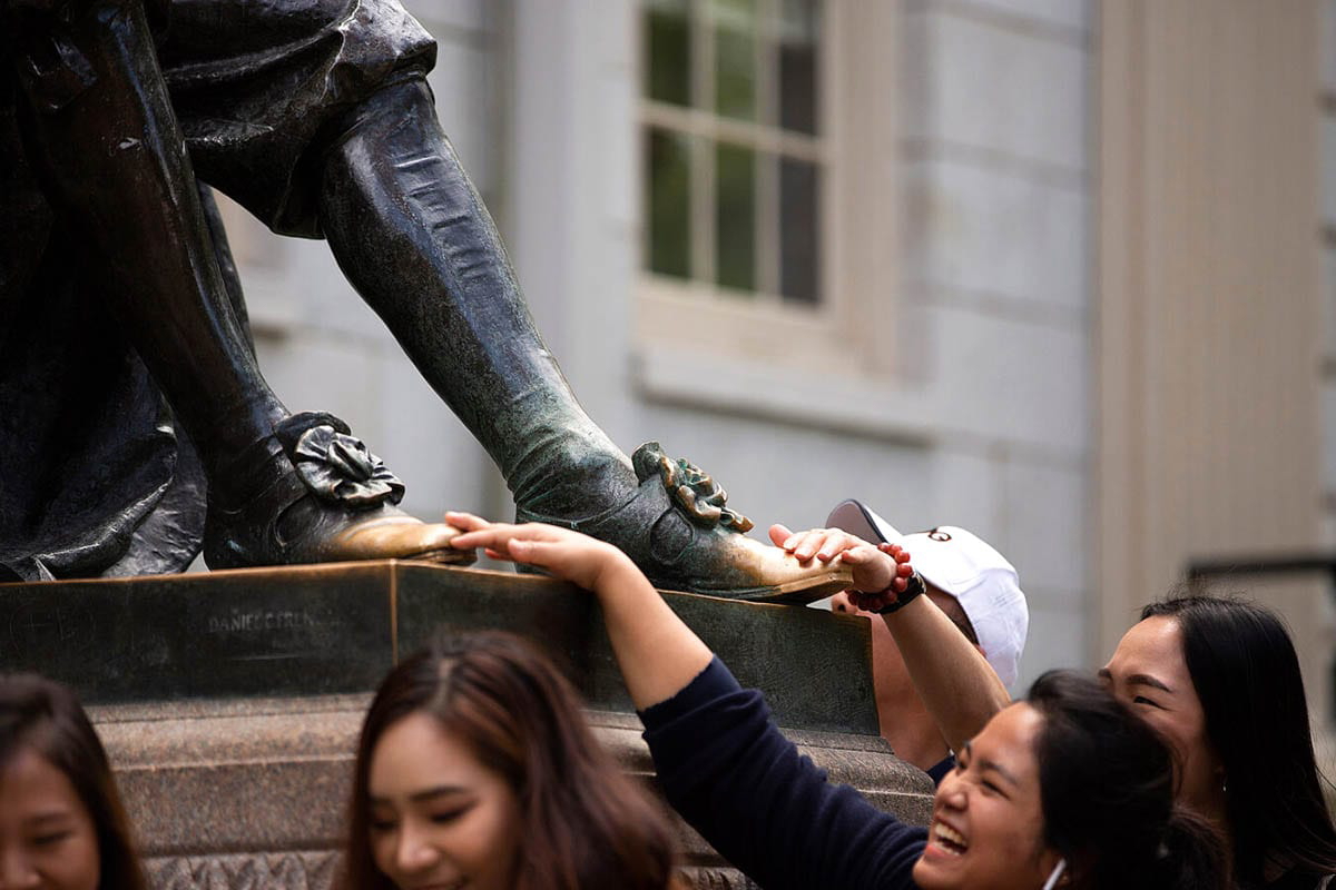 tourists students john harvard