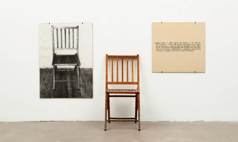 joseph kosuth one and three chairs