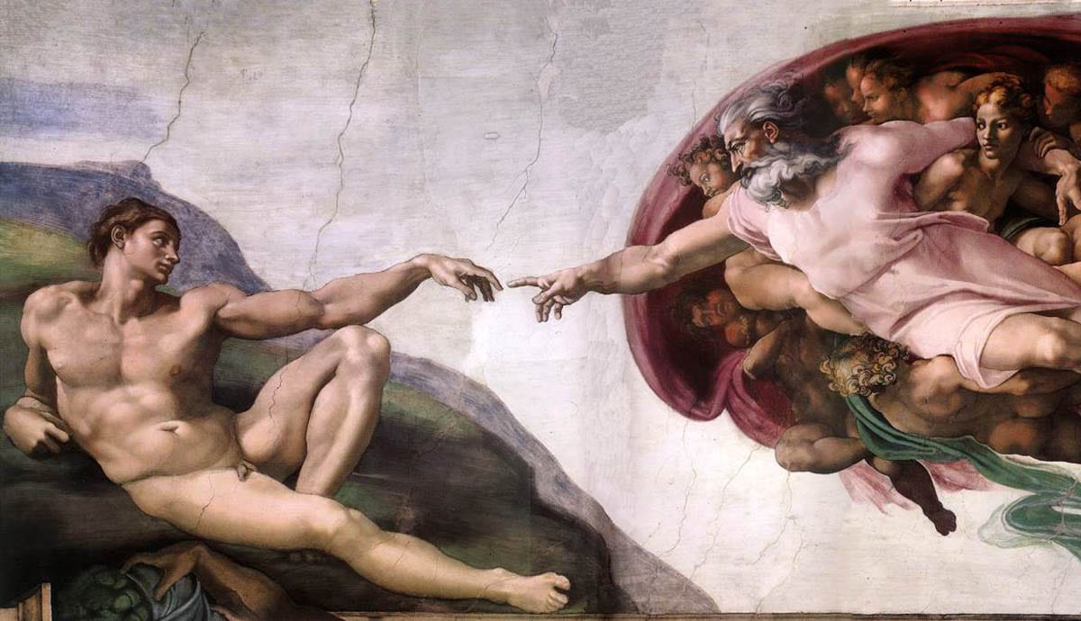 creation of adam michelangelo
