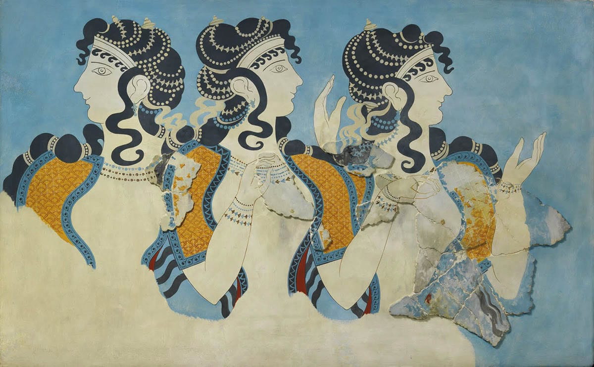 minoan ladies blue fresco