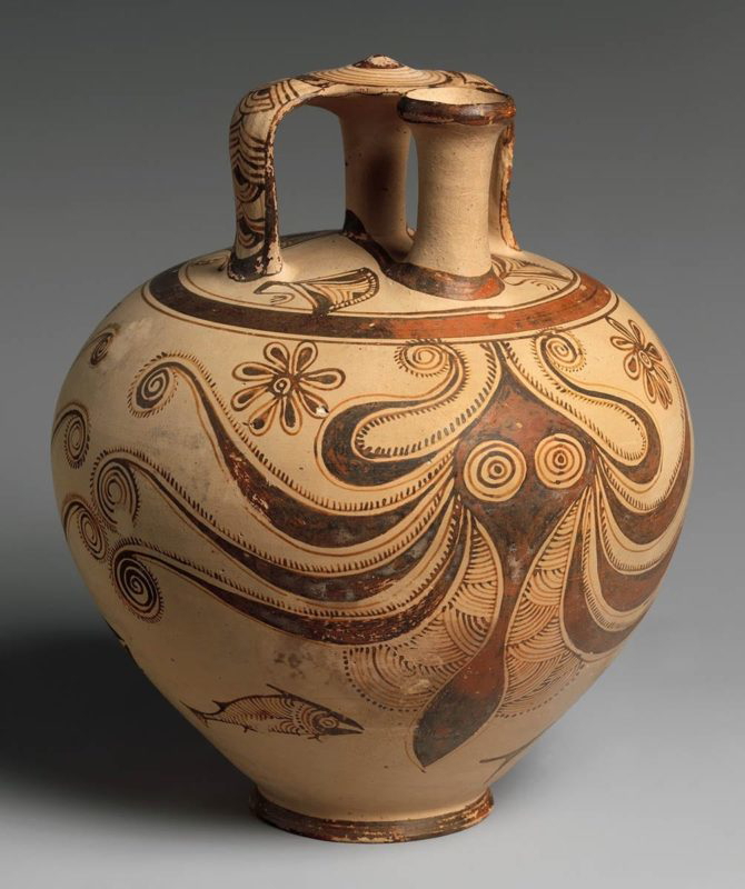 mycenaean minoan octopus stirrup jugs