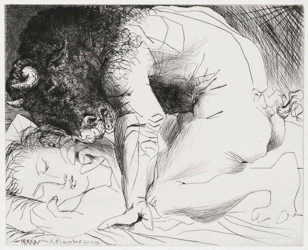 minotaur sleeping girl pablo picasso