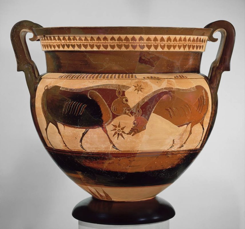 sophilos krater greek vase