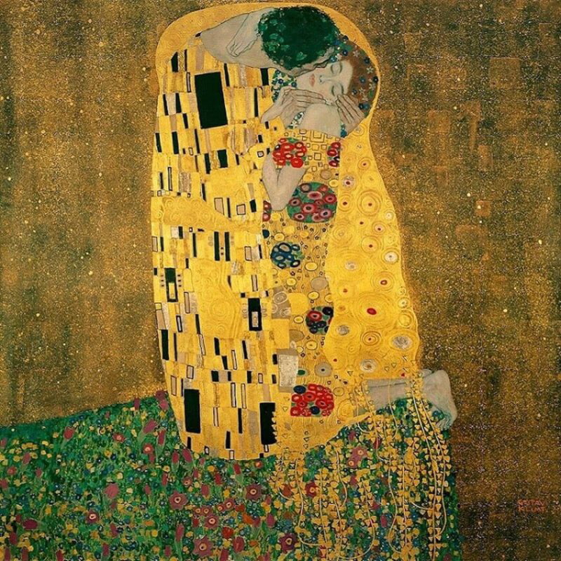 the kiss by gustav klimt