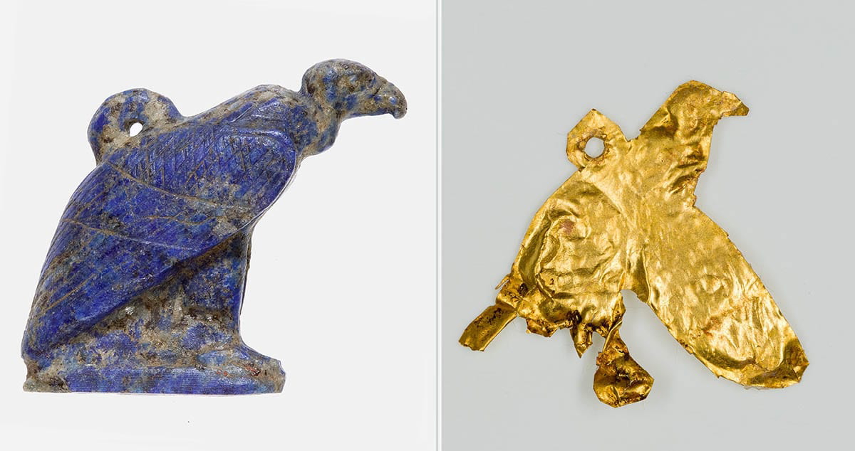 lapis and gold amulet vulture