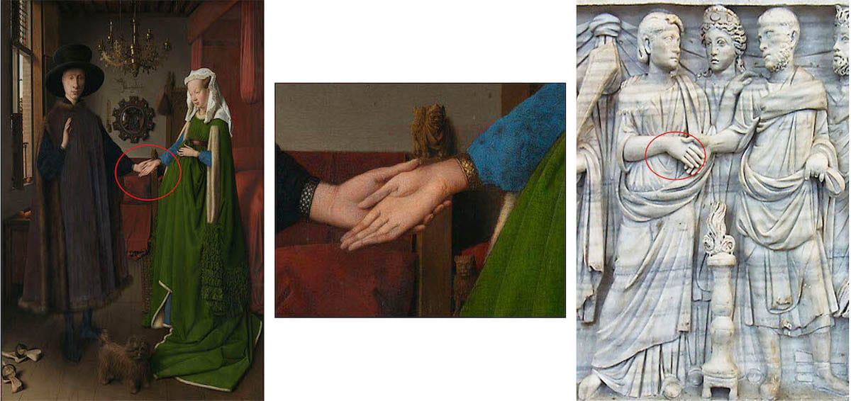arnolfini portrait detail hands