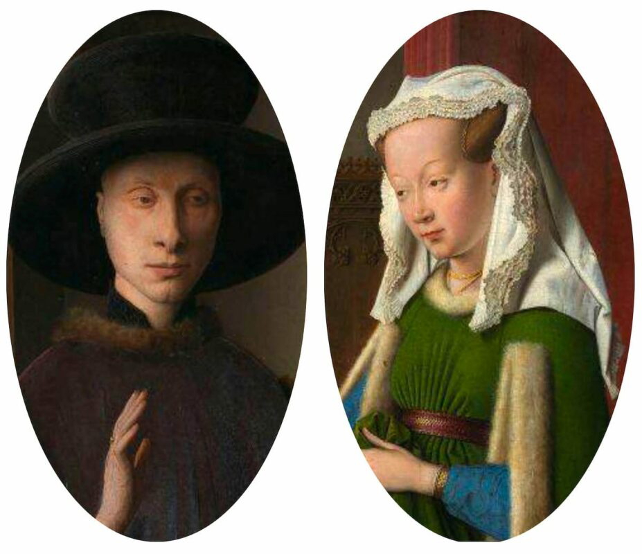 arnolfini portrait detail faces