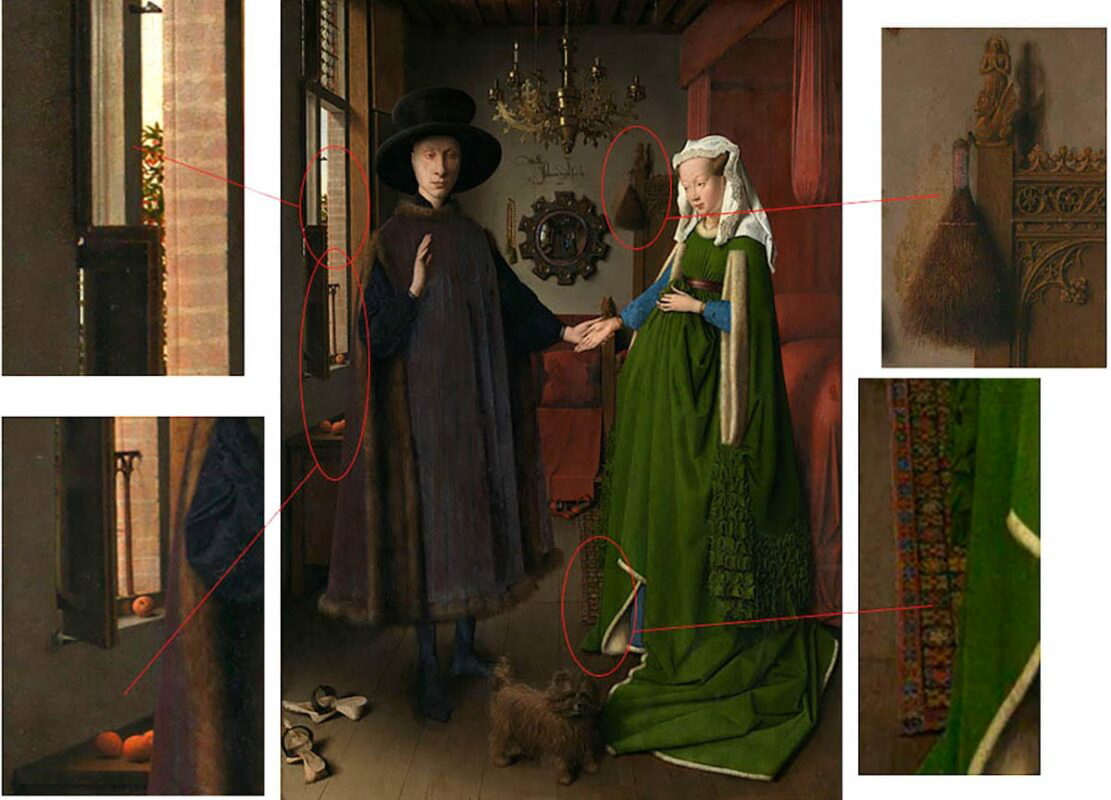 arnolfini portrait detail objects