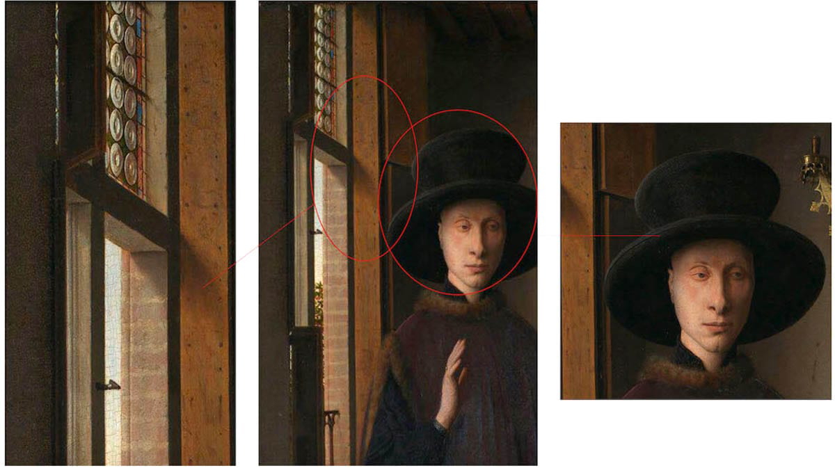 arnolfini portrait detail shadow light