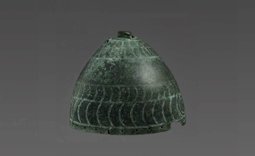bronze conical helmet