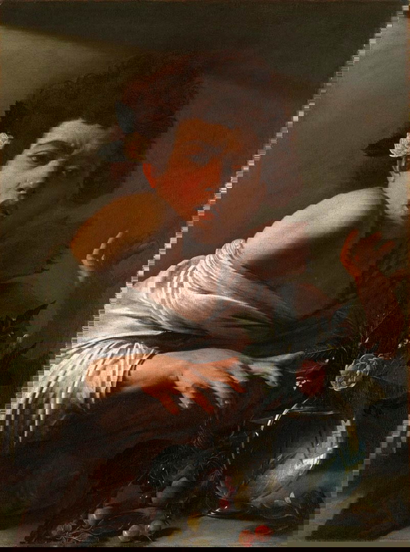 Boy Bitten by a Lizard by Caravaggio 1593-4