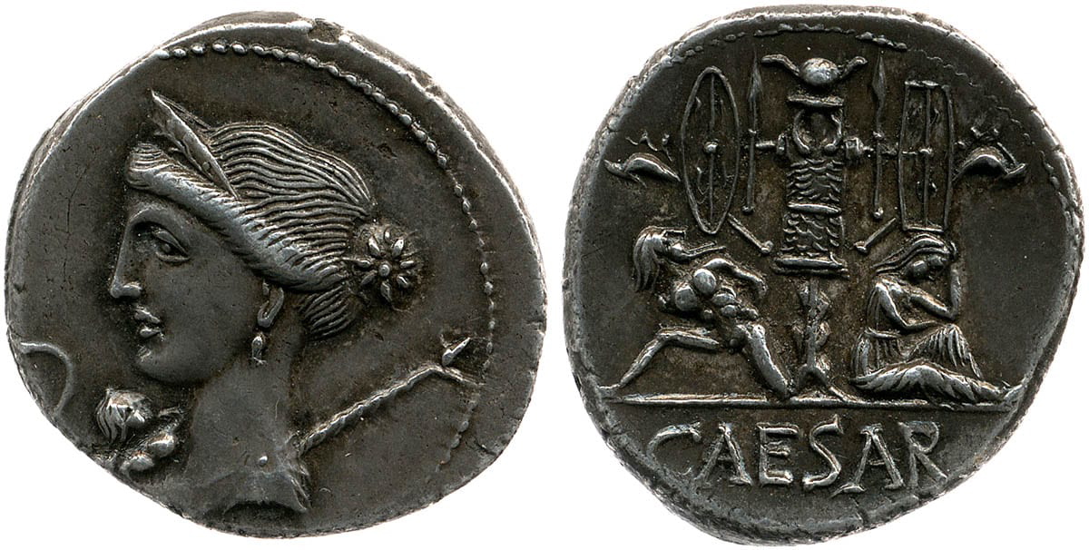 silver denarius venus celts