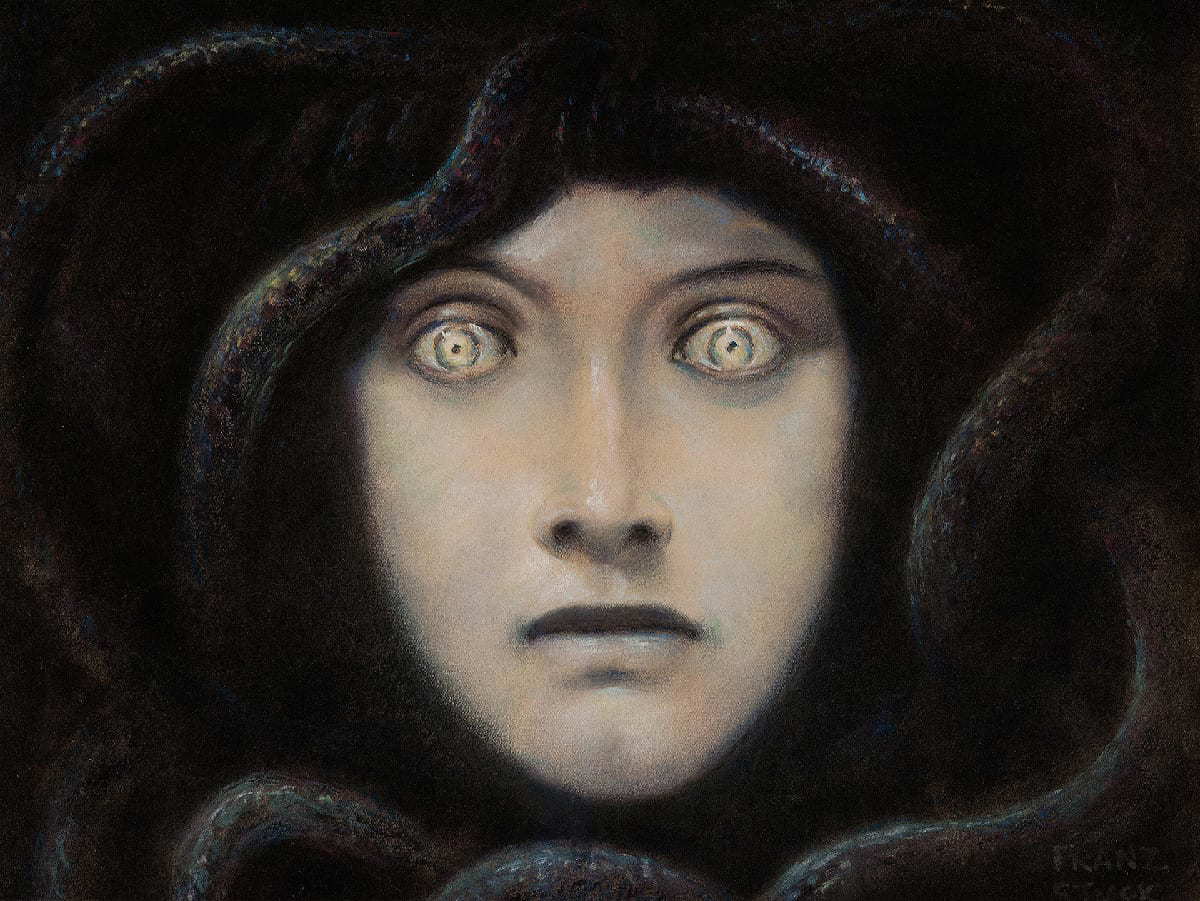 franz-von-stuck-medusa-head-gorgon-painting