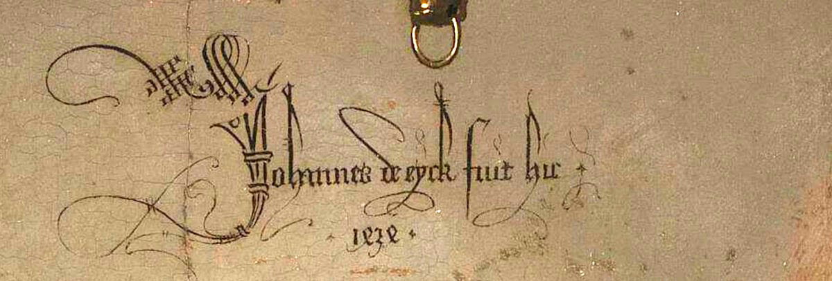 arnolfini portrait signature jan van eyck