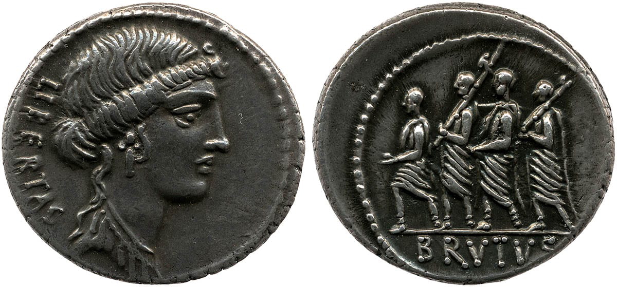 liberty coins lictors julius caesar