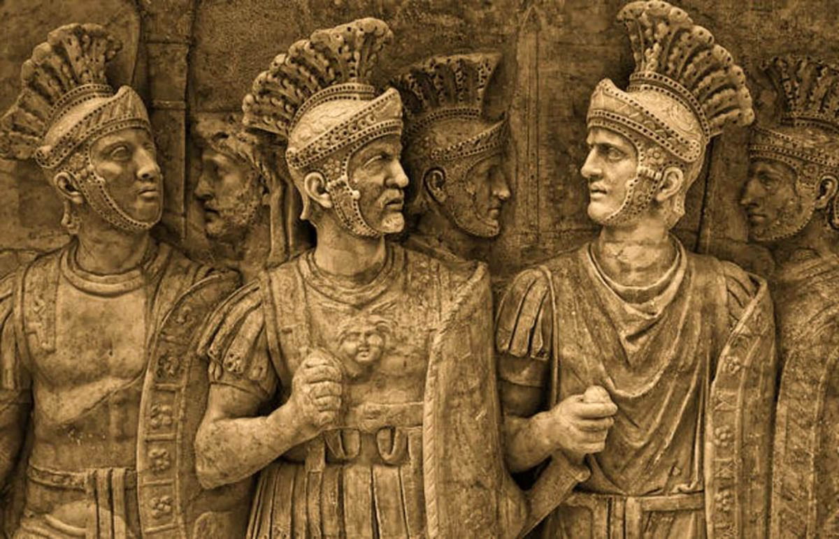 triumphal relief praetorian guard