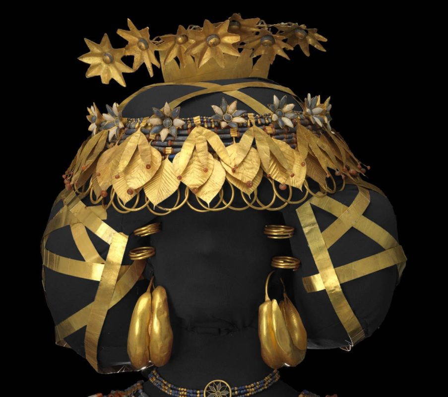 sumerian dynastic period headdress queen puabi