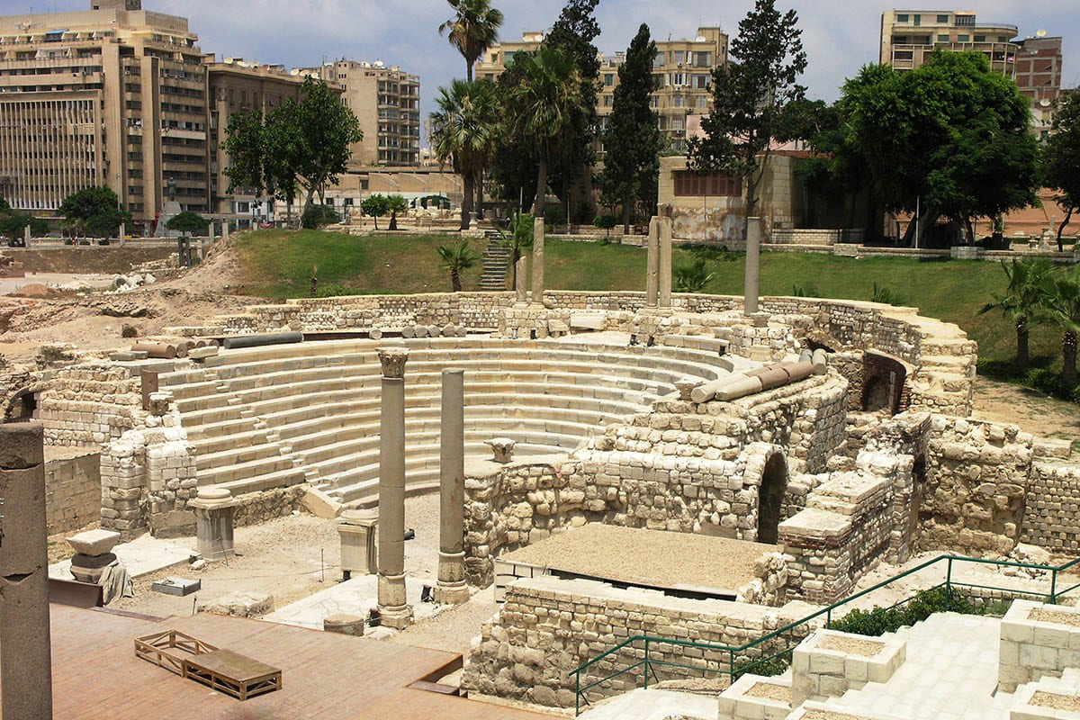 roman amphitheater remains alexandria