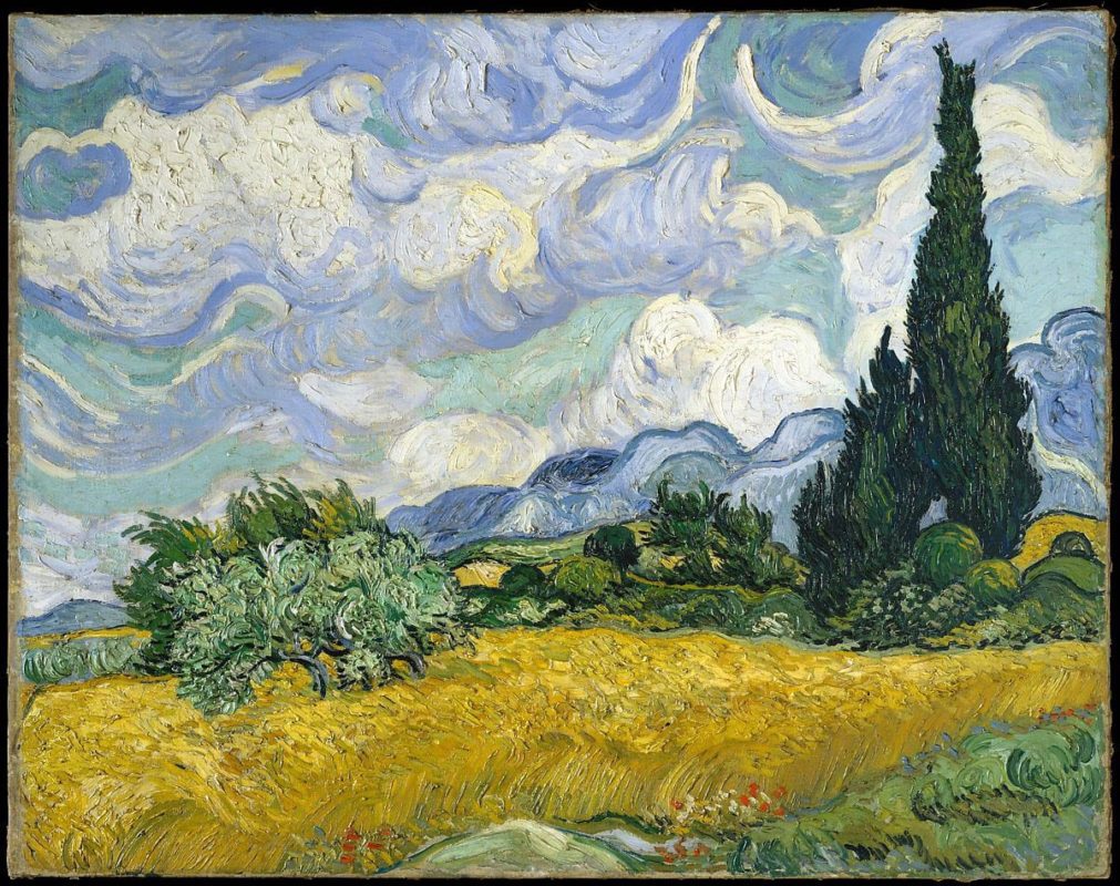 wheat field cypresses vincent van gogh