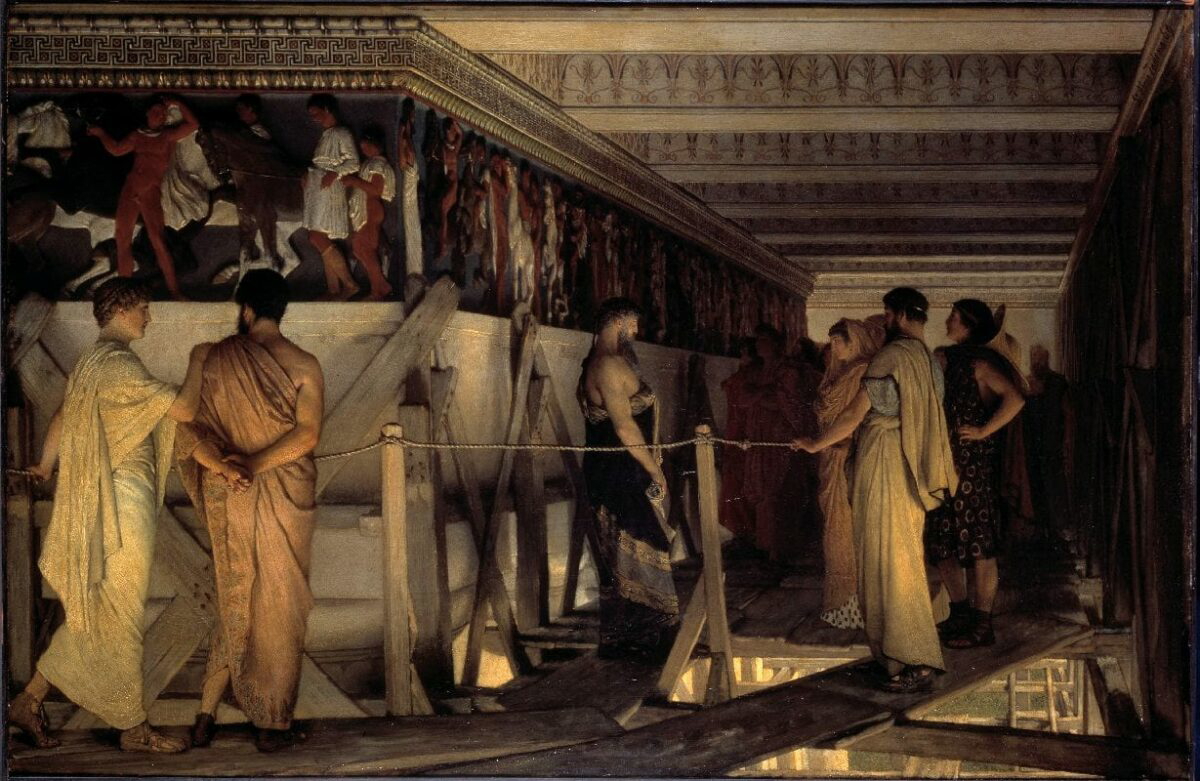alma-tadema-pheidias-frieze-parthenon-painting