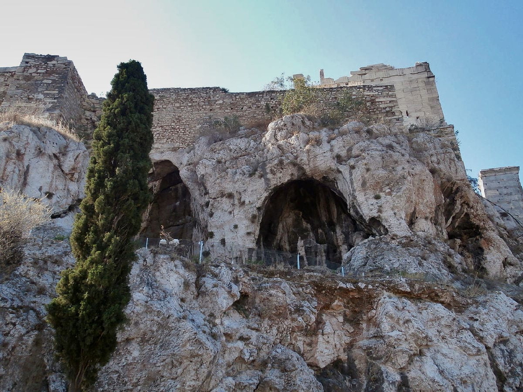caves-apollo-zeus-acropolis-athens-photograph