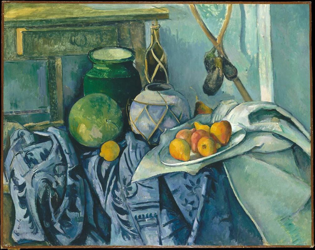 cezanne still life ginger jar eggplants
