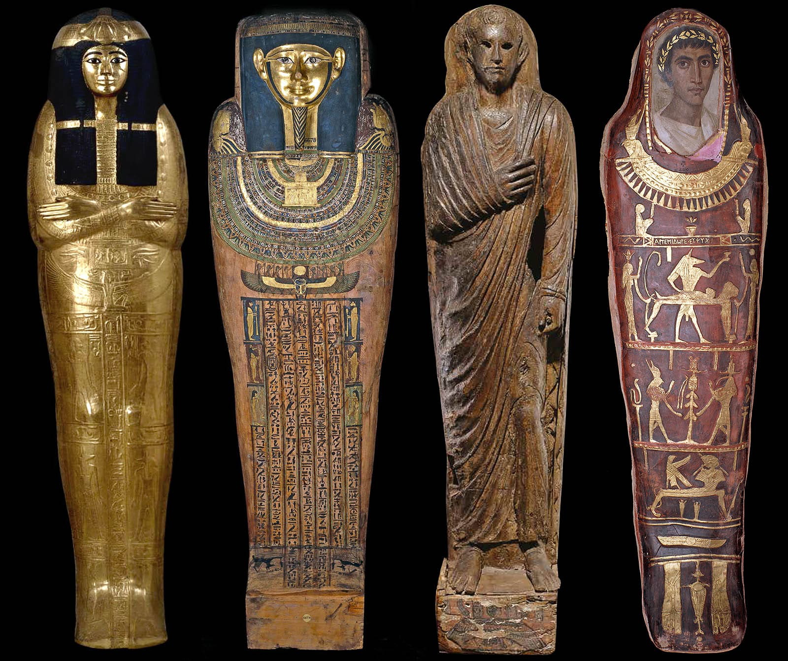 Afterlife Ancient Egypt anthropoid coffins