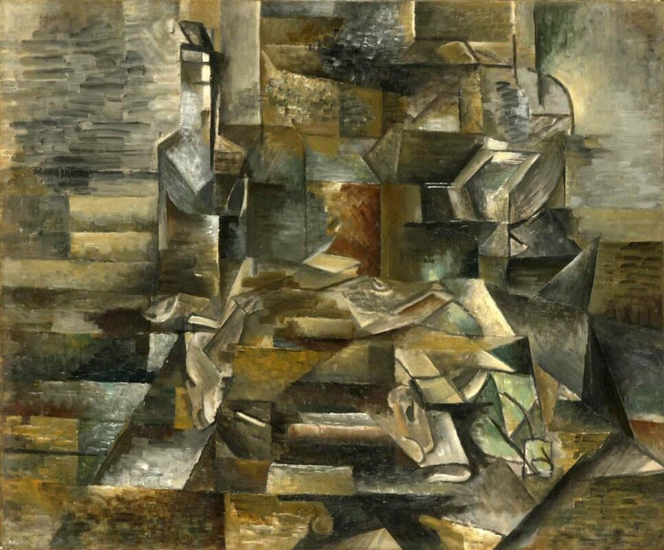 bottle and fishes georges braque