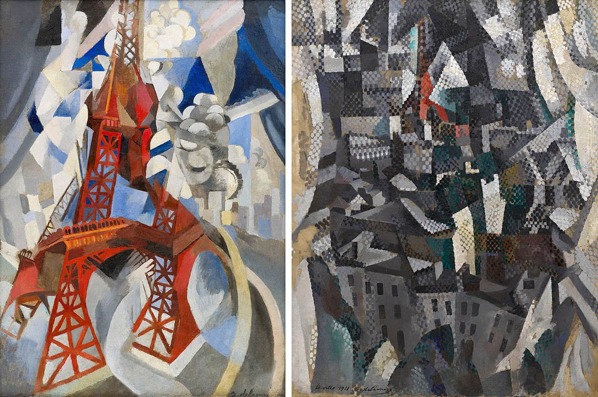 delaunay eiffel tower city cubism