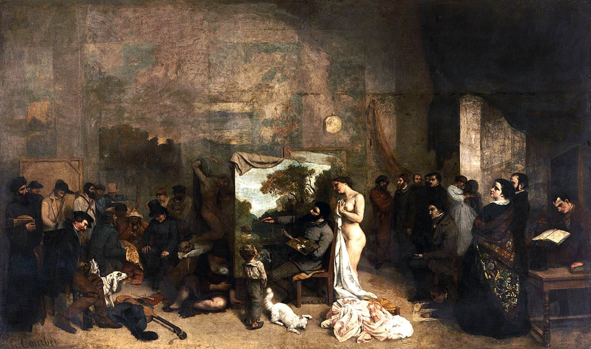 the artists studio gustave courbet