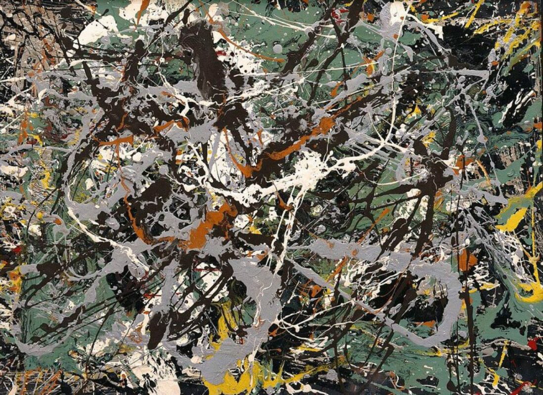 abstract expressionism pollock green silver