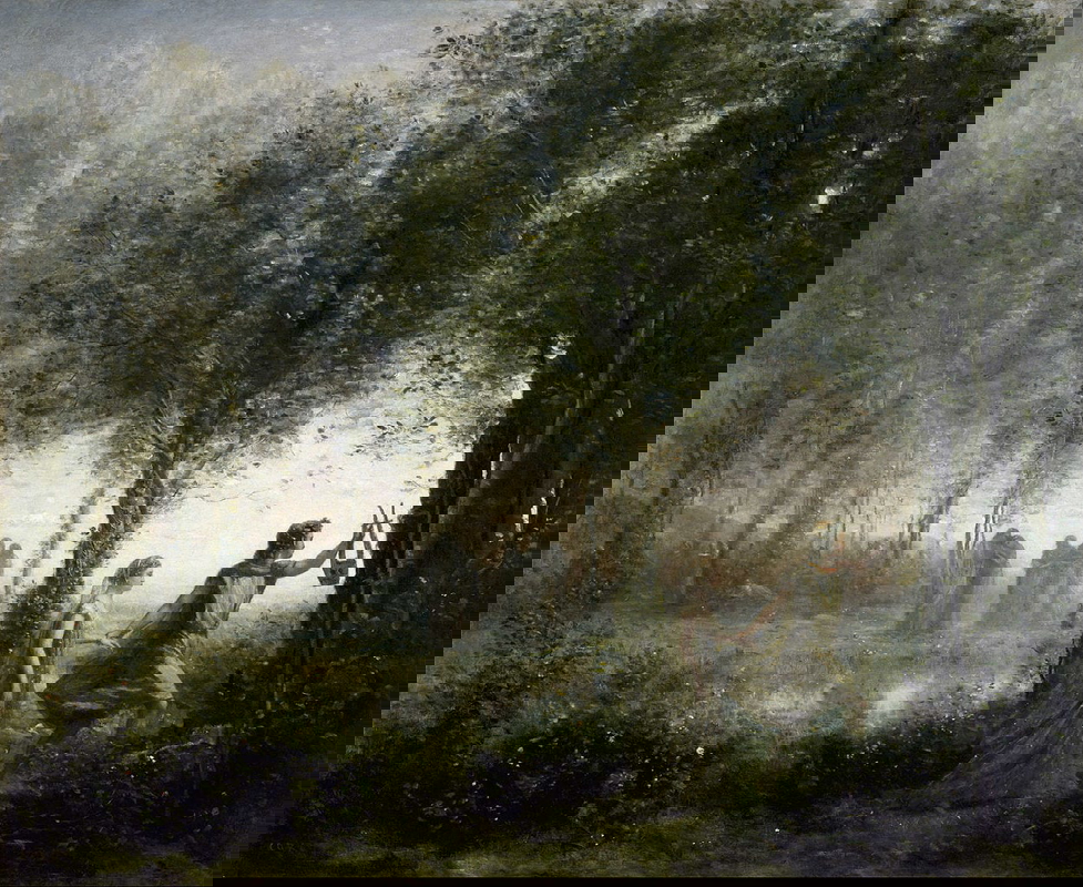 jean-baptiste-camille-corot-orpheus-leading-eurydice-underworld-painting